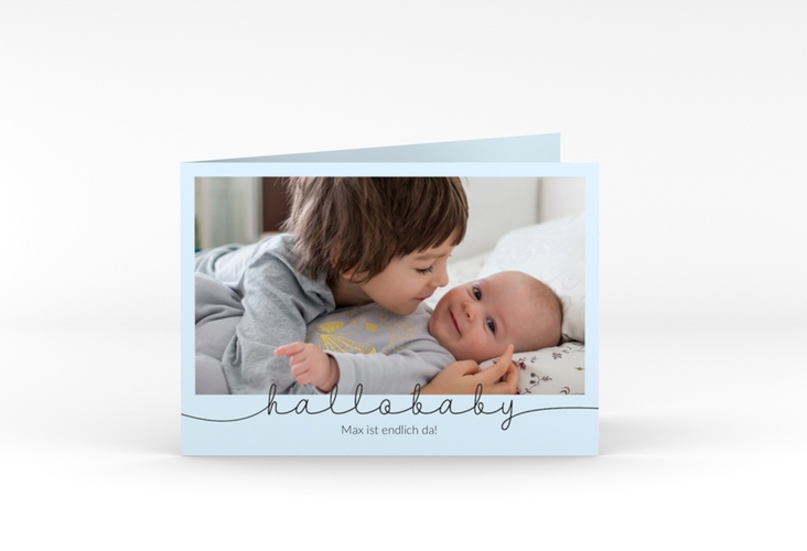 Geburtskarte Newborn A6 Klappkarte quer