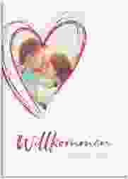 Willkommensschild Leinwand Liebe 50 x 70 cm Leinwand pink