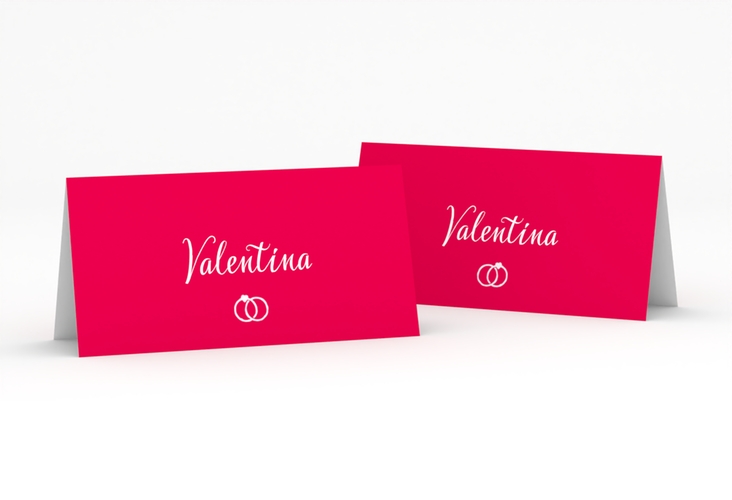 Tischkarte Hochzeit Rise Tischkarten pink hochglanz