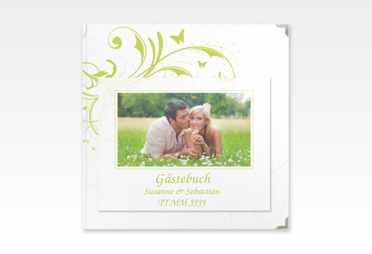 Gästebuch Selection Hochzeit Palma Leinen-Hardcover gruen