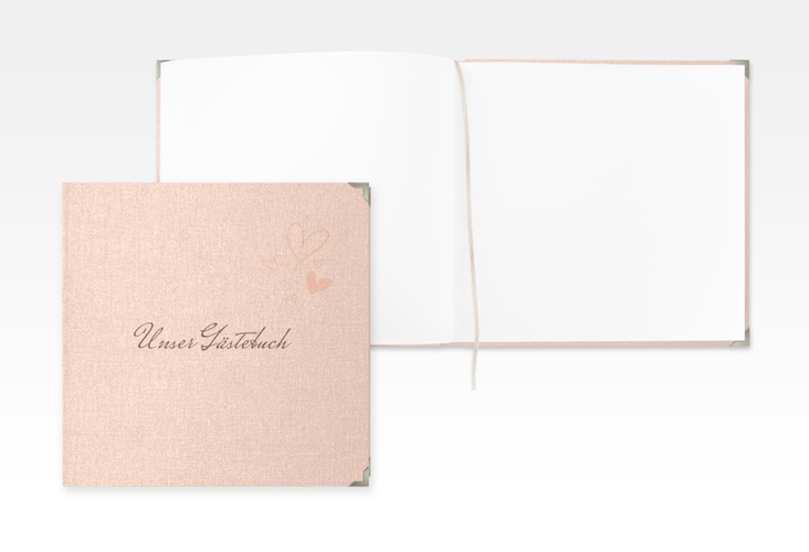 Gästebuch Selection Hochzeit Purity Leinen-Hardcover apricot