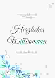 Willkommensschild Poster Lilly 50 x 70 cm Poster blau