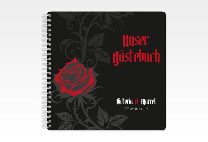 Gästebuch Hochzeit Red Rose Ringbindung