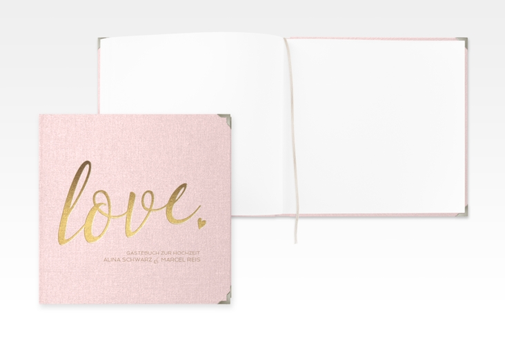 Gästebuch Selection Hochzeit Glam Leinen-Hardcover rosa