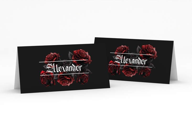 Tischkarte Hochzeit Gothic Rose Tischkarten