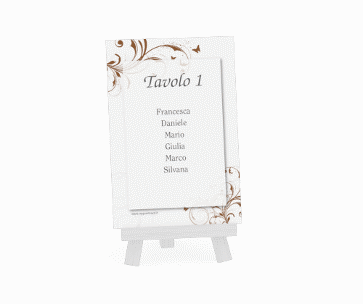 Klick: Details zu Segnaposti matrimonio collezione Palma anzeigen Segnaposti matrimonio collezione Palma Tischaufsteller marrone