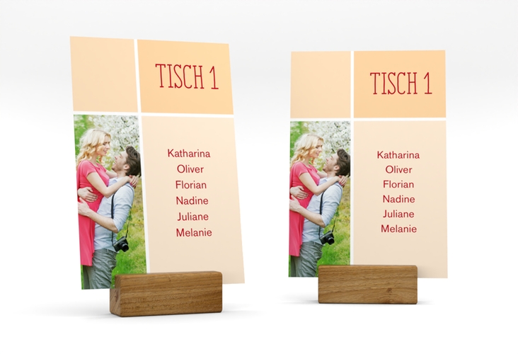Tischaufsteller Hochzeit Gallery Tischaufsteller apricot