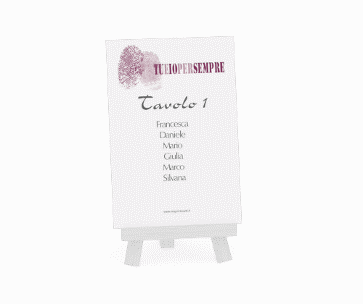 Klick: Details zu Segnaposti matrimonio collezione Messina anzeigen Segnaposti matrimonio collezione Messina Tischaufsteller lila