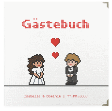 Klick: Details zu Gästebuch Selection Hochzeit "Pixel" anzeigen Gästebuch Selection Hochzeit Pixel Leinen-Hardcover weiss