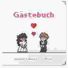 Gästebuch Selection Hochzeit Pixel Leinen-Hardcover weiss