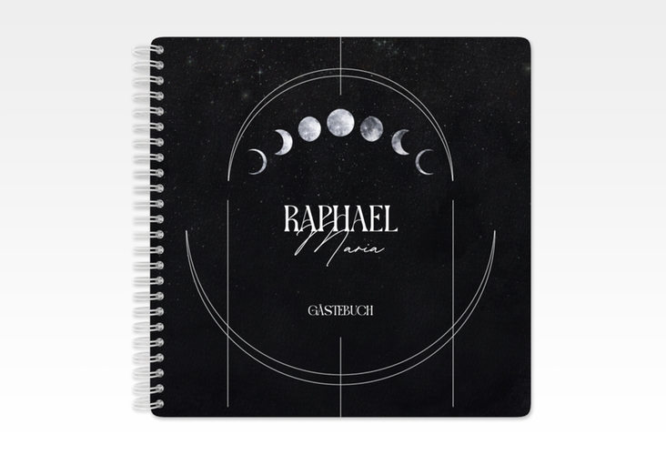 Einladungskarte Hochzeit Mondphase Ringbindung