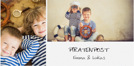 DIN-lang Karte - 2 Bilder lange Karte quer