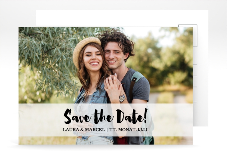 Save the Date-Postkarte Mirage A6 Postkarte weiss
