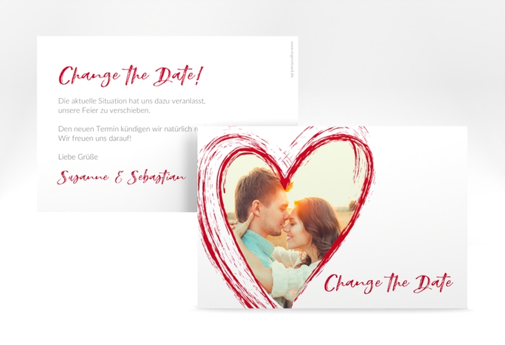 Change the Date-Karte Liebe A6 Karte quer