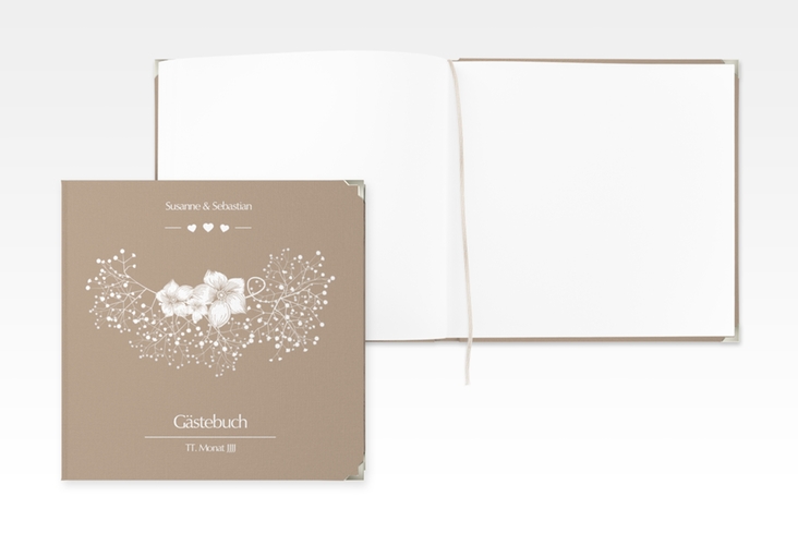 Gästebuch Selection Hochzeit Jena Leinen-Hardcover braun