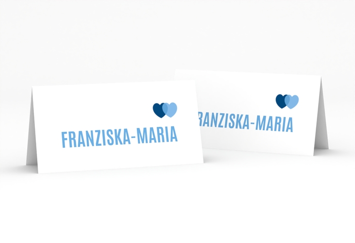 Tischkarte Hochzeit Couple Tischkarten blau