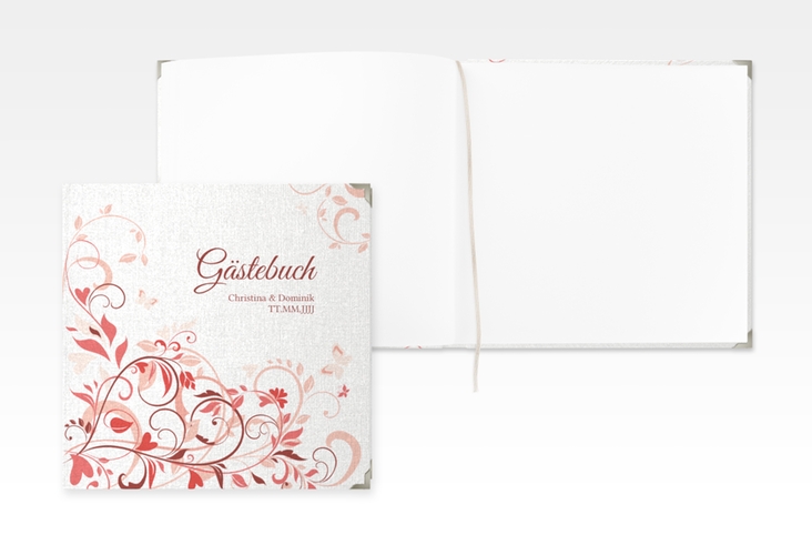 Gästebuch Selection Hochzeit Lilly Leinen-Hardcover rot