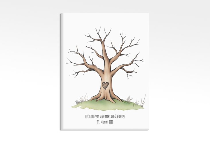 Wedding Tree Leinwand Baumherz (bis 80 Gäste) 30 x 40 cm bunt