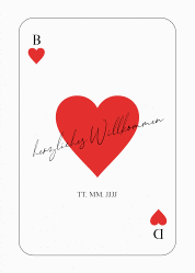 Willkommensschild Poster "Kartenspiel"