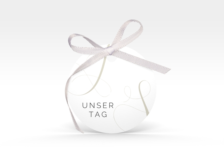 Geschenkanhänger Hochzeit Eheschließung Geschenkanhänger, rund weiss