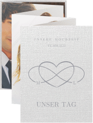 Klick: Details zu Foto-Leporello Hochzeit "Infinity" anzeigen Foto-Leporello Hochzeit Infinity Leporello grau