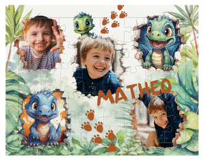 Fotopuzzle 40 Teile Dinos 40 Teile gruen