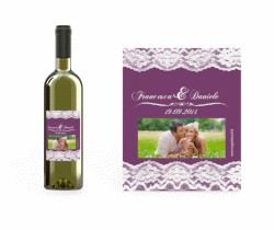 Klick: Details zu Etichette vino matrimonio collezione Montreux anzeigen Etichette vino matrimonio collezione Montreux Etikett Weinflasche 4er Set fucsia