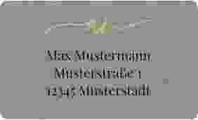 Empfängeretikett Hochzeit Easy 63,5 x 38,1 mm gruen im modernen minimalistischen Design