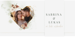 Hochzeitseinladung Odeur Wickelfalzkarte + Banderole gruen