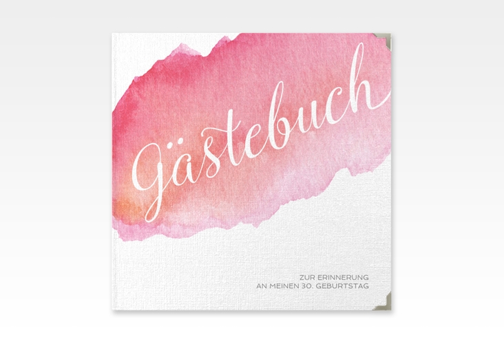 Gästebuch Selection Geburtstag "Aquarell" Leinen-Hardcover