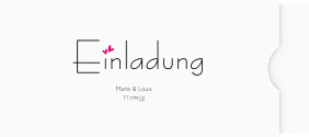 Klick: Details zu Hochzeitseinladung "Twohearts" anzeigen Hochzeitseinladung Twohearts Einsteckkarte pink