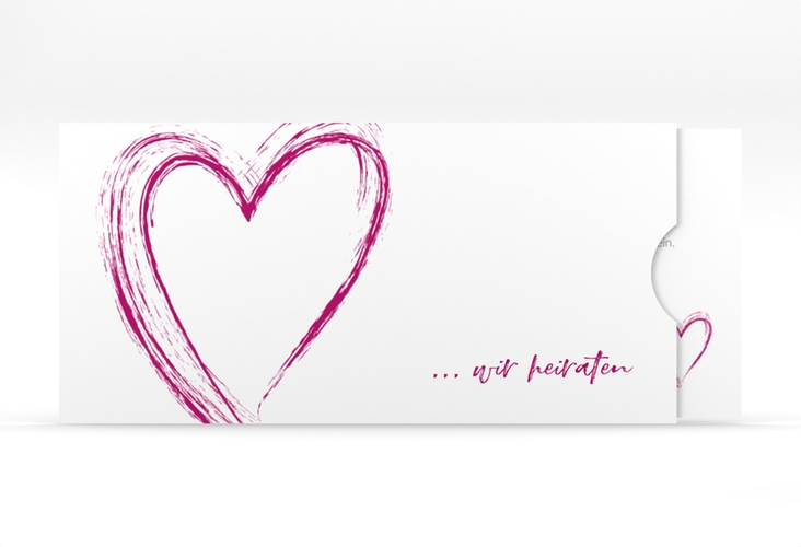 Hochzeitseinladung Liebe Einsteckkarte pink