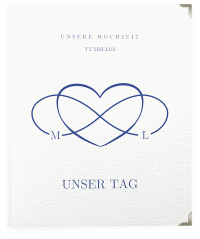 Klick: Details zu Hochzeitsalbum "Infinity" anzeigen Hochzeitsalbum Infinity 21 x 25 cm blau