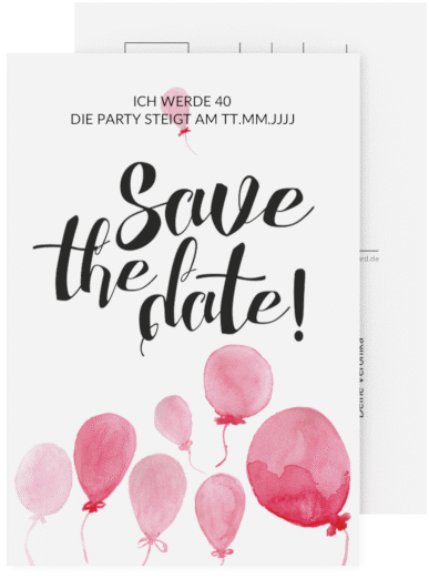 Save the DateKarten Geburtstag von myprintcard