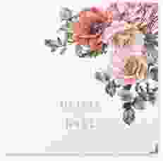 Gästebuch Selection Hochzeit Grazioso Leinen-Hardcover weiss modern mit Mohnblumen und Rosen