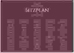 Sitzplan Leinwand Hochzeit Elegancy 70 x 50 cm Leinwand rot