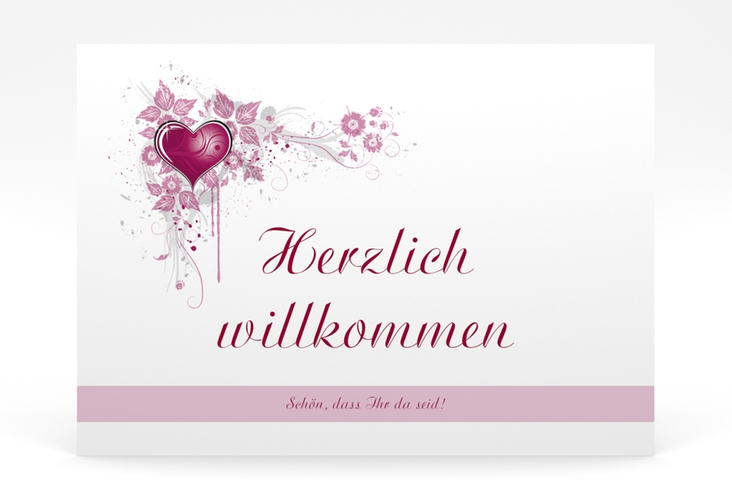 Willkommensschild Poster "Triest" 70 x 50 cm Poster pink