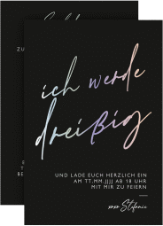 Einladung 30. Geburtstag Pastell Schrift