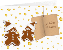 Geschäftliche Weihnachtskarte "Lebkuchen"