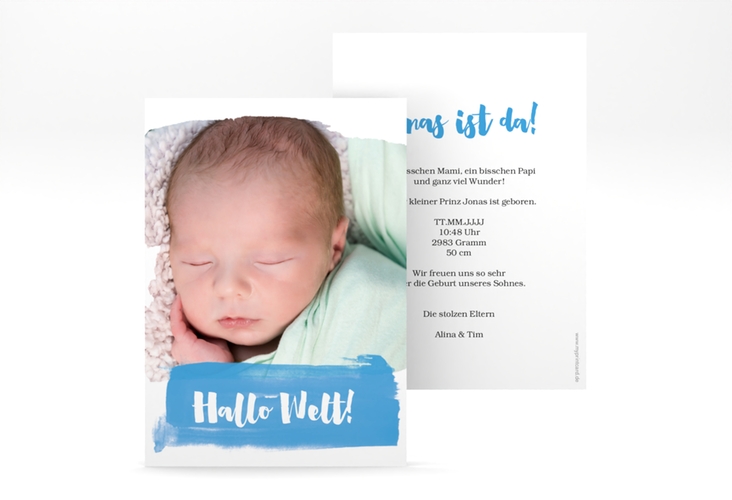 Geburtskarte Artwork A6 Karte hoch