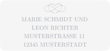 Klick: Details zu Absenderetikett Hochzeit "Infinity" anzeigen Absenderetikett Hochzeit Infinity 45,7 x 21,2 mm grau