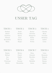 Klick: Details zu Sitzplan Poster Hochzeit "Infinity" anzeigen Sitzplan Poster Hochzeit Infinity 50 x 70 cm Poster gruen