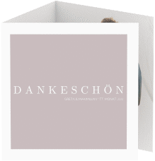 Klick: Details zu Dankeskarte Hochzeit "Simply" anzeigen Dankeskarte Hochzeit Simply quadr. Doppel-Klappkarte grau