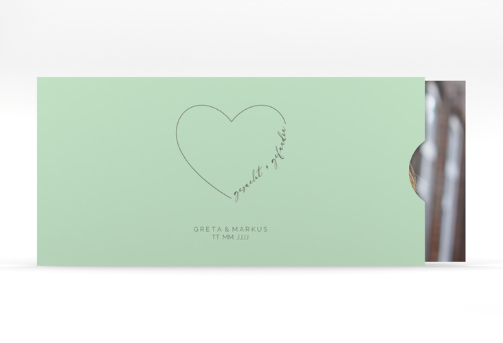 Hochzeitseinladung Lebenstraum Einsteckkarte mint