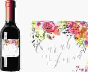 Piccoloetikett Hochzeit Flowerbomb Etikett Piccolo weiss