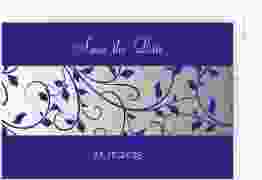 Save the Date-Postkarte Geburtstag Hermann/Hermine A6 Postkarte blau