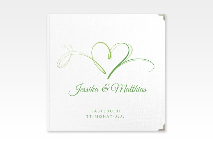 Gästebuch Selection Hochzeit Envie Leinen-Hardcover gruen