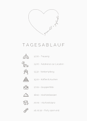 Klick: Details zu Tagesablauf Poster Hochzeit "Lebenstraum" anzeigen Tagesablauf Poster Hochzeit Lebenstraum 50 x 70 cm Poster weiss
