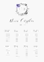 Sitzplan Poster Hochzeit Lavendel 50 x 70 cm Poster