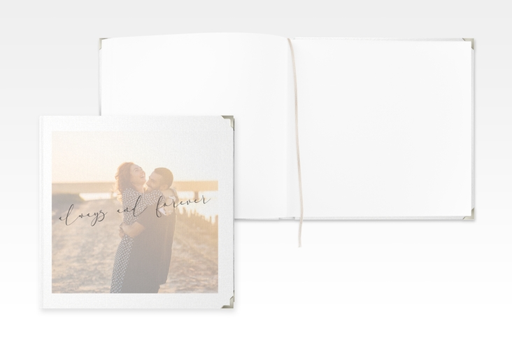 Gästebuch Selection Hochzeit Lucent Leinen-Hardcover weiss